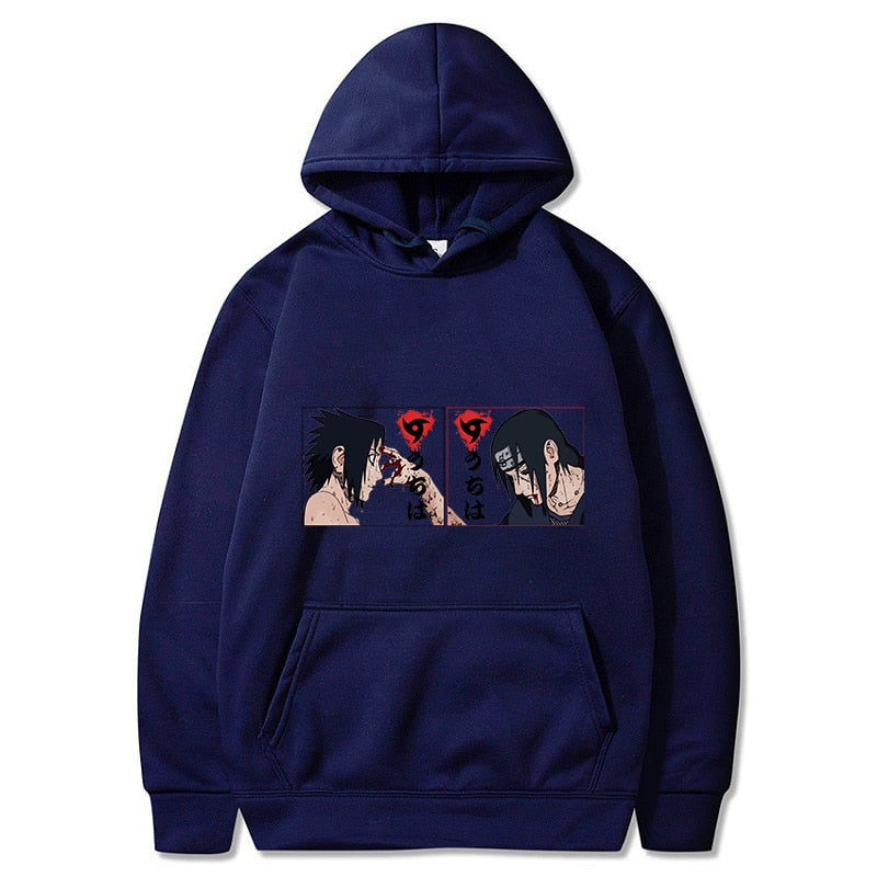Hot Japanese Anime Print Patchwork Hoodie
