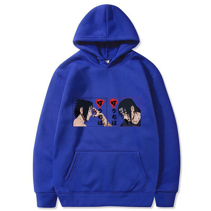 Hot Japanese Anime Print Patchwork Hoodie