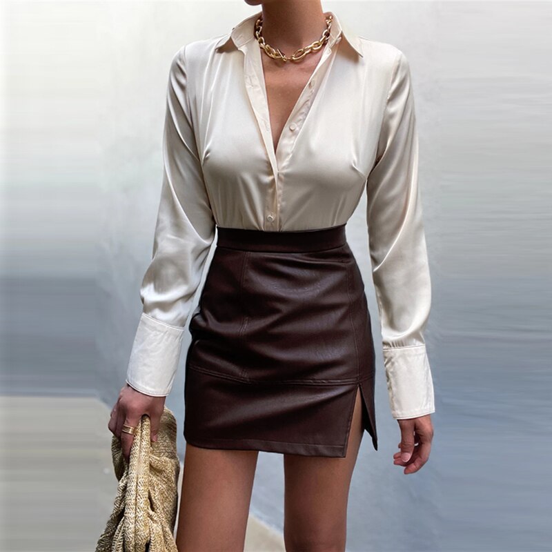 Elegant Office Satin Blouse