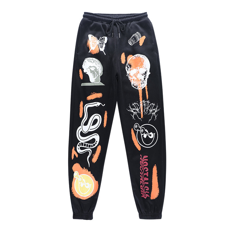 Street Style Harajuku Graphic Prints Jogger Pants - 3 Colors