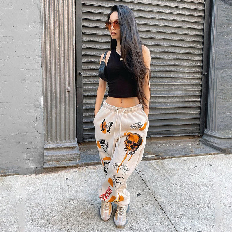 Street Style Harajuku Graphic Prints Jogger Pants - 3 Colors