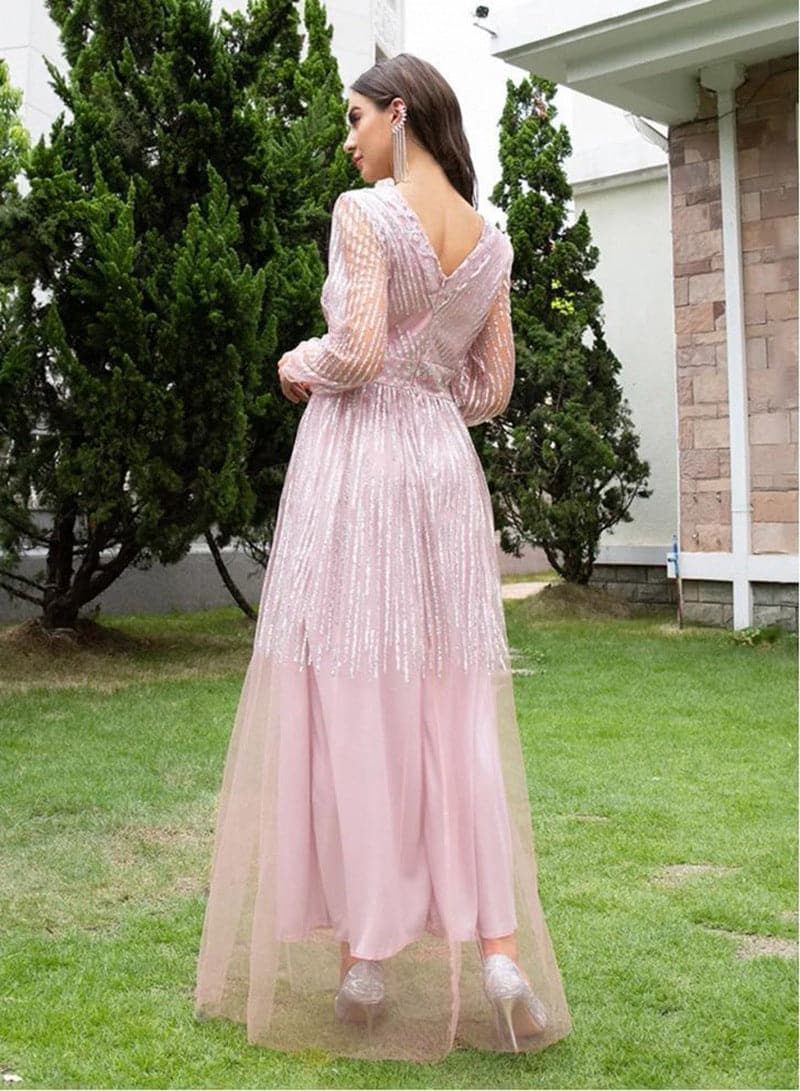 Summer Elegant Long Sleeve Gauze Tulle Wedding Dress