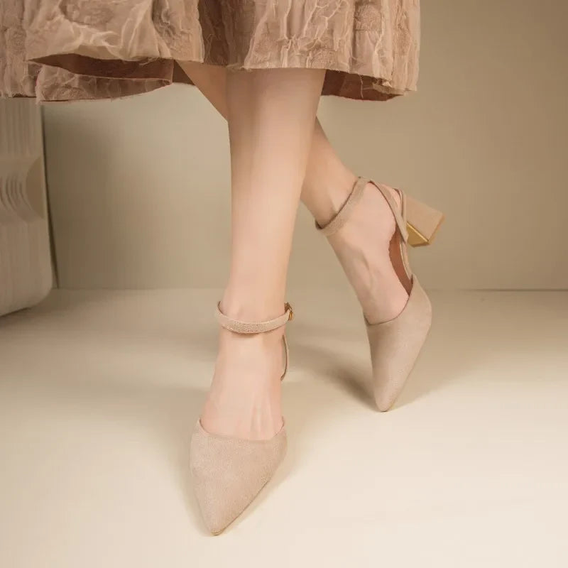 Lace Pointed Toe Elegant Stiletto New Party Low Heel Pumps