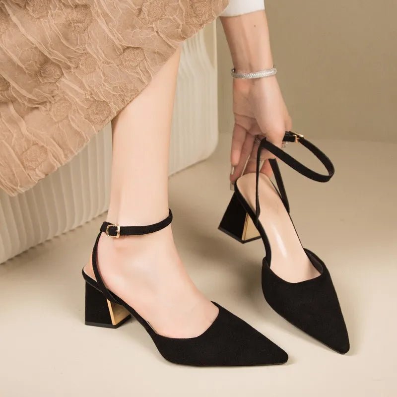 Lace Pointed Toe Elegant Stiletto New Party Low Heel Pumps