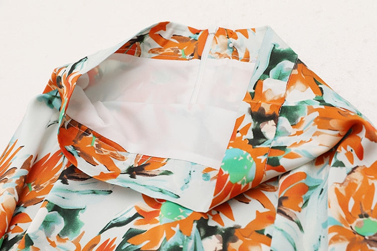 Sunflower Prints Maxi Flare Skirts