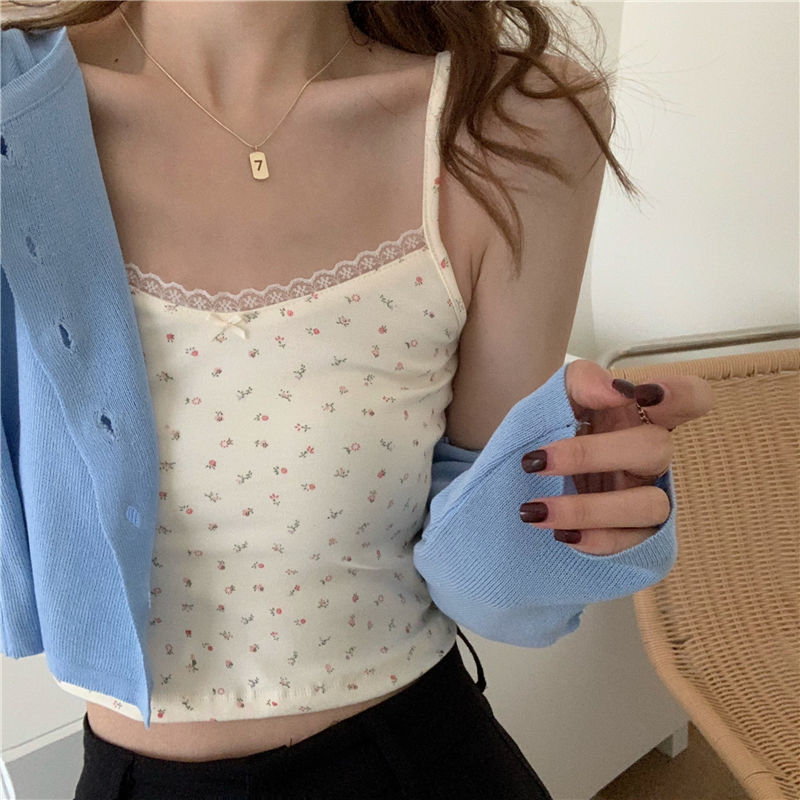 Sweet Bow Lace Off Shoulder Basic Knitted Top