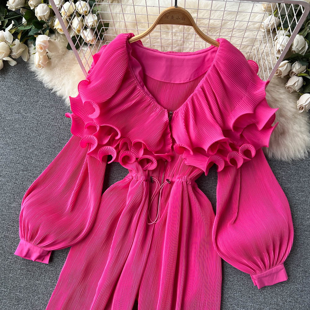 Sylvie Ruffle Top Jumpsuit - 5 Colors