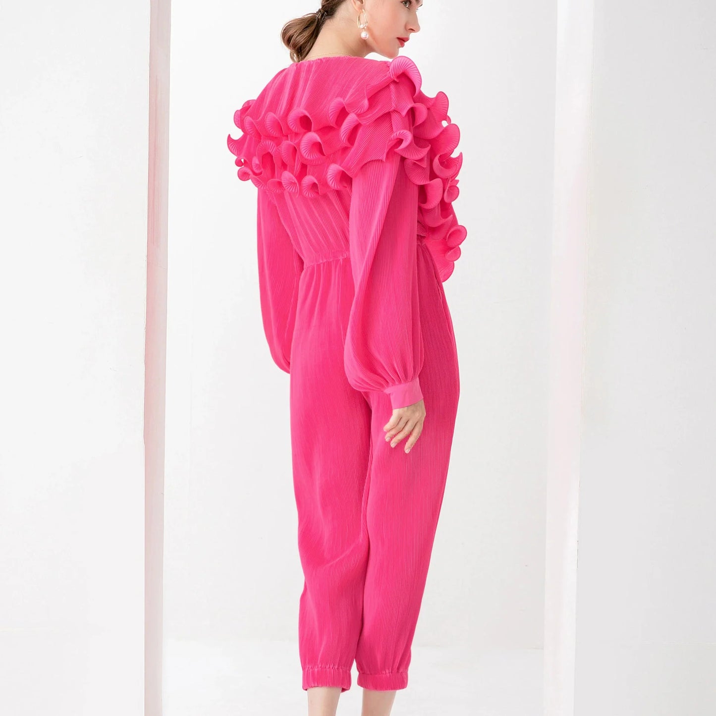 Sylvie Ruffle Top Jumpsuit - 5 Colors