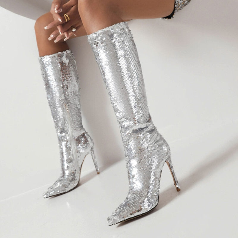 Tara Mermaid Sequin Boots - 4 Colors