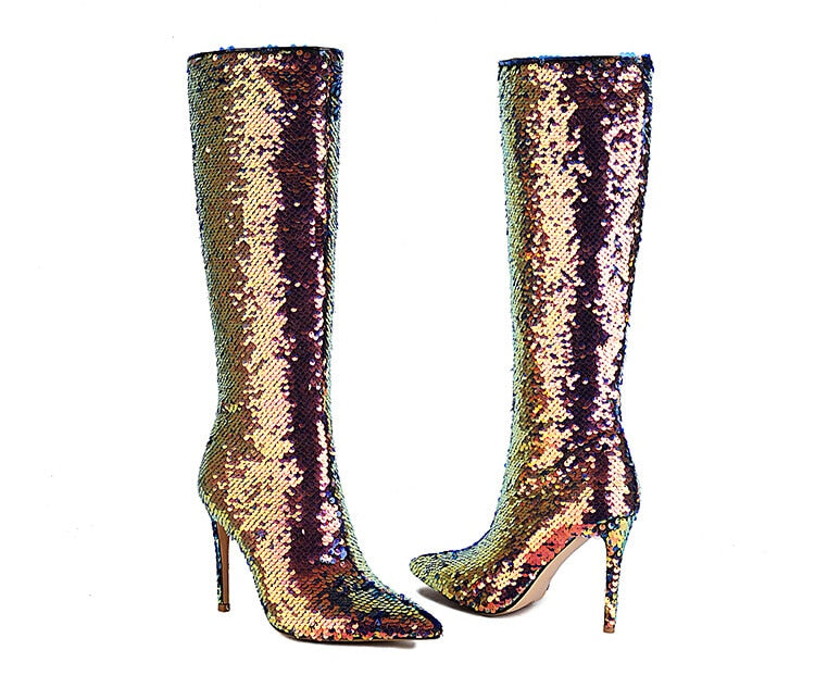 Tara Mermaid Sequin Boots - 4 Colors