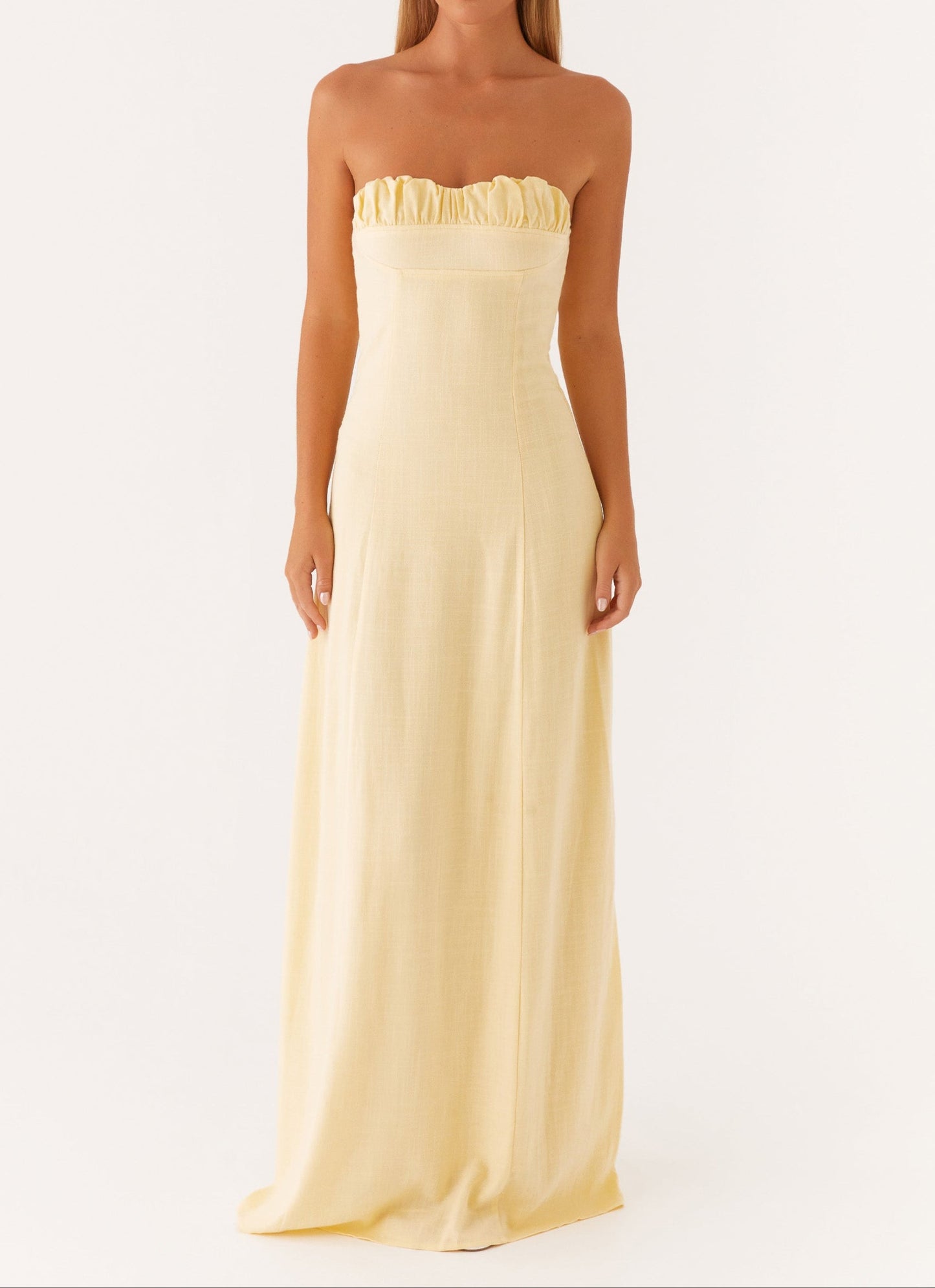 Jaquetta Linen Maxi Dress - Yellow