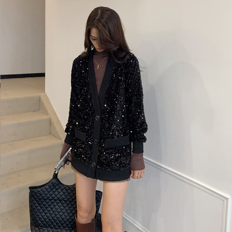 Taylor Glitter Sequin Cardigans - 2 Colors