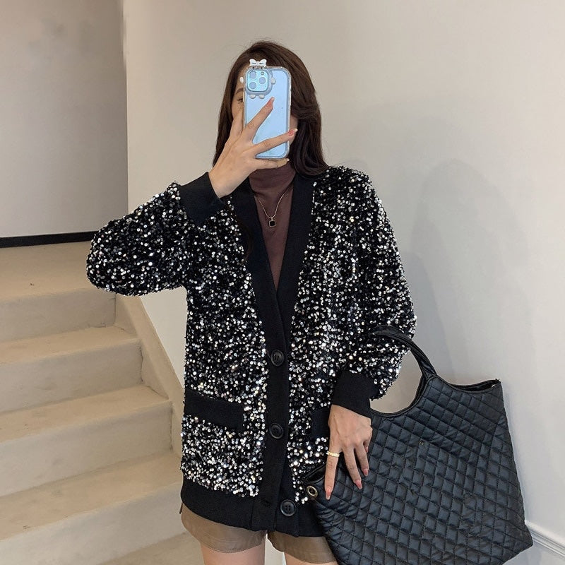 Taylor Glitter Sequin Cardigans - 2 Colors
