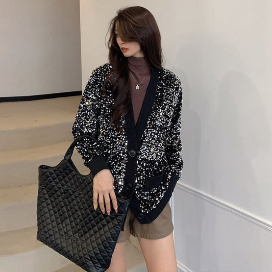 Taylor Glitter Sequin Cardigans - 2 Colors