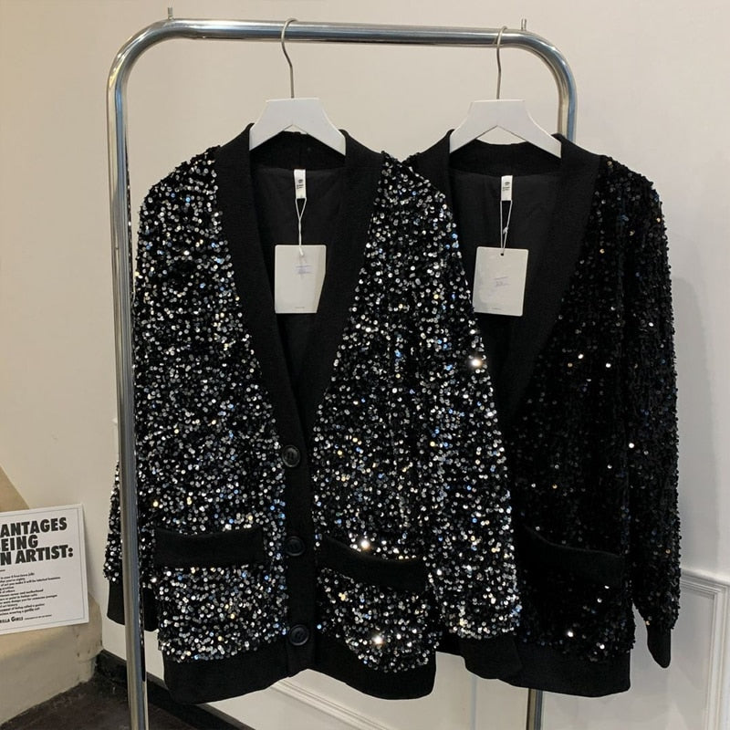 Taylor Glitter Sequin Cardigans - 2 Colors