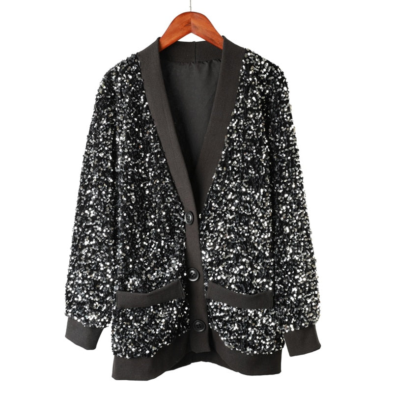 Taylor Glitter Sequin Cardigans - 2 Colors