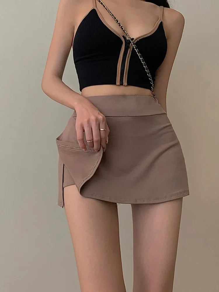 Tennis High Waist Culottes A-line Mini Skirt
