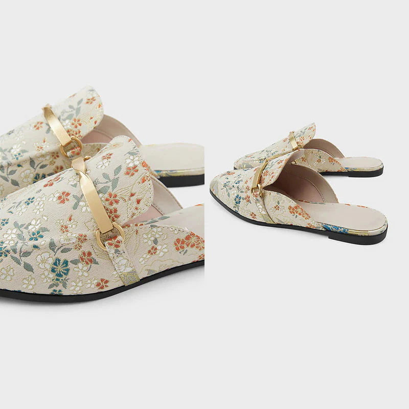 Teressa Floral Prints Mules - 2 Colors