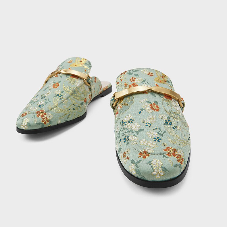 Teressa Floral Prints Mules - 2 Colors