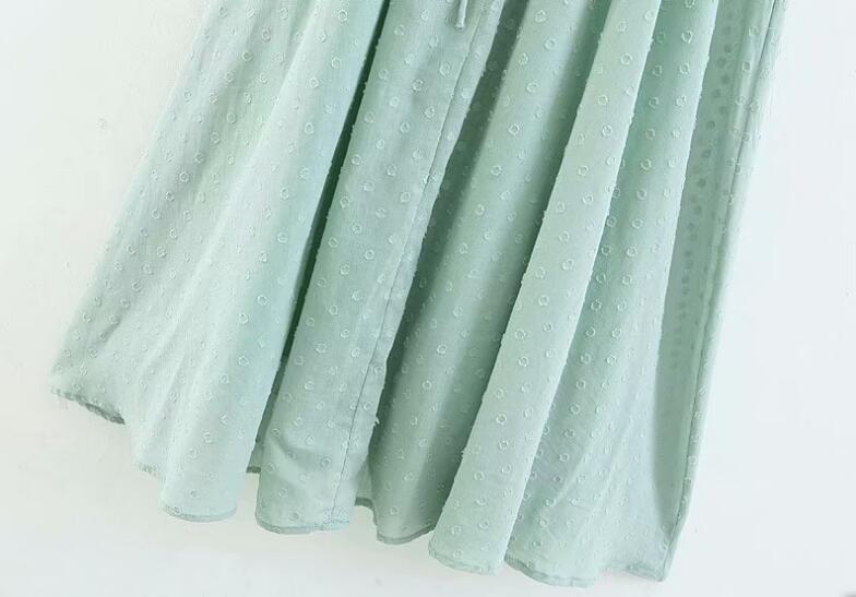 Tess Vintage Square Neck Boucle Dot Maxi Dress