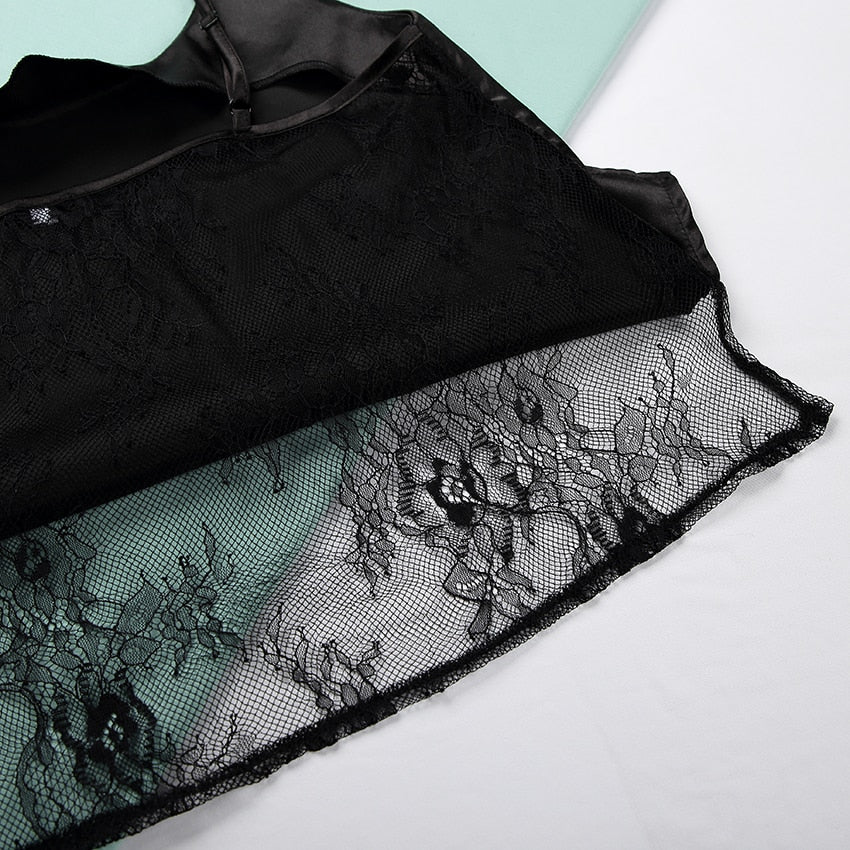 Tessa Back Lace Satin Pajama Set