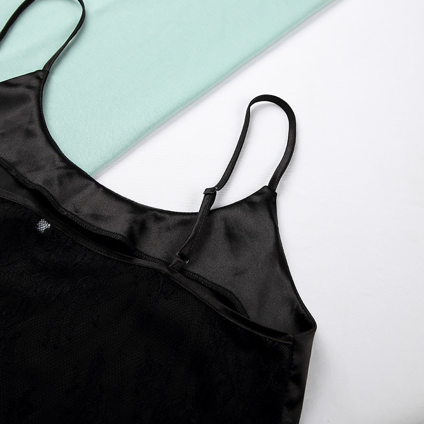 Tessa Back Lace Satin Pajama Set