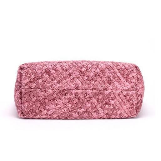 Serpentine Print Woven Tote Bag