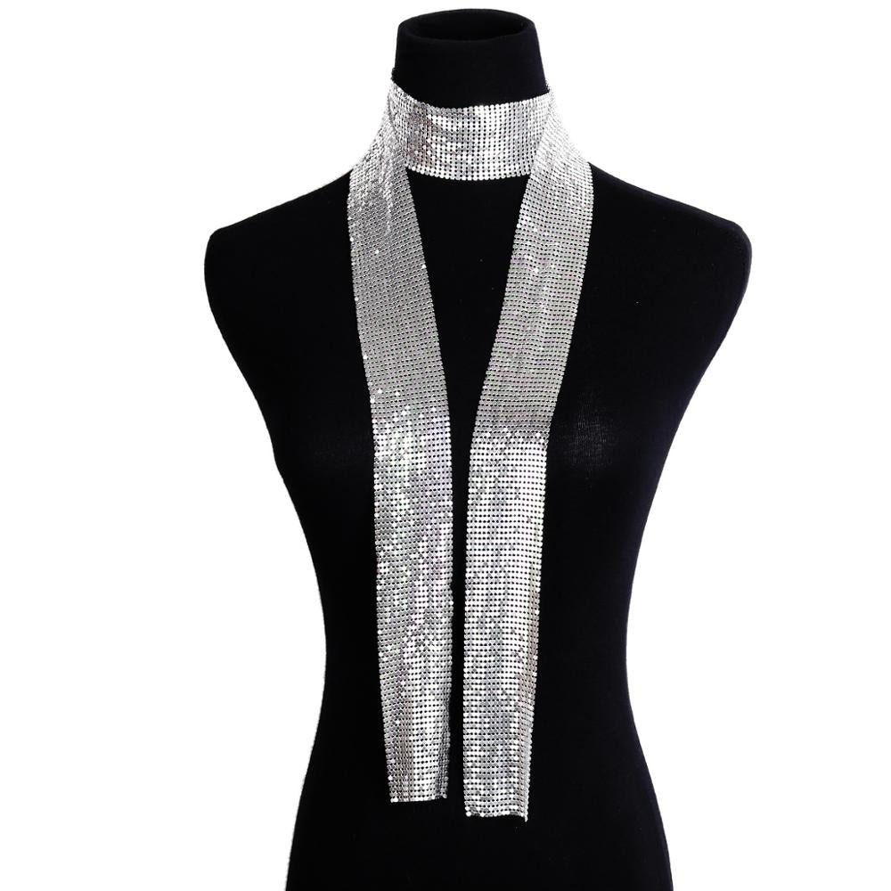 Thelma Sequin Metallic Look Scarf - 3 Colors