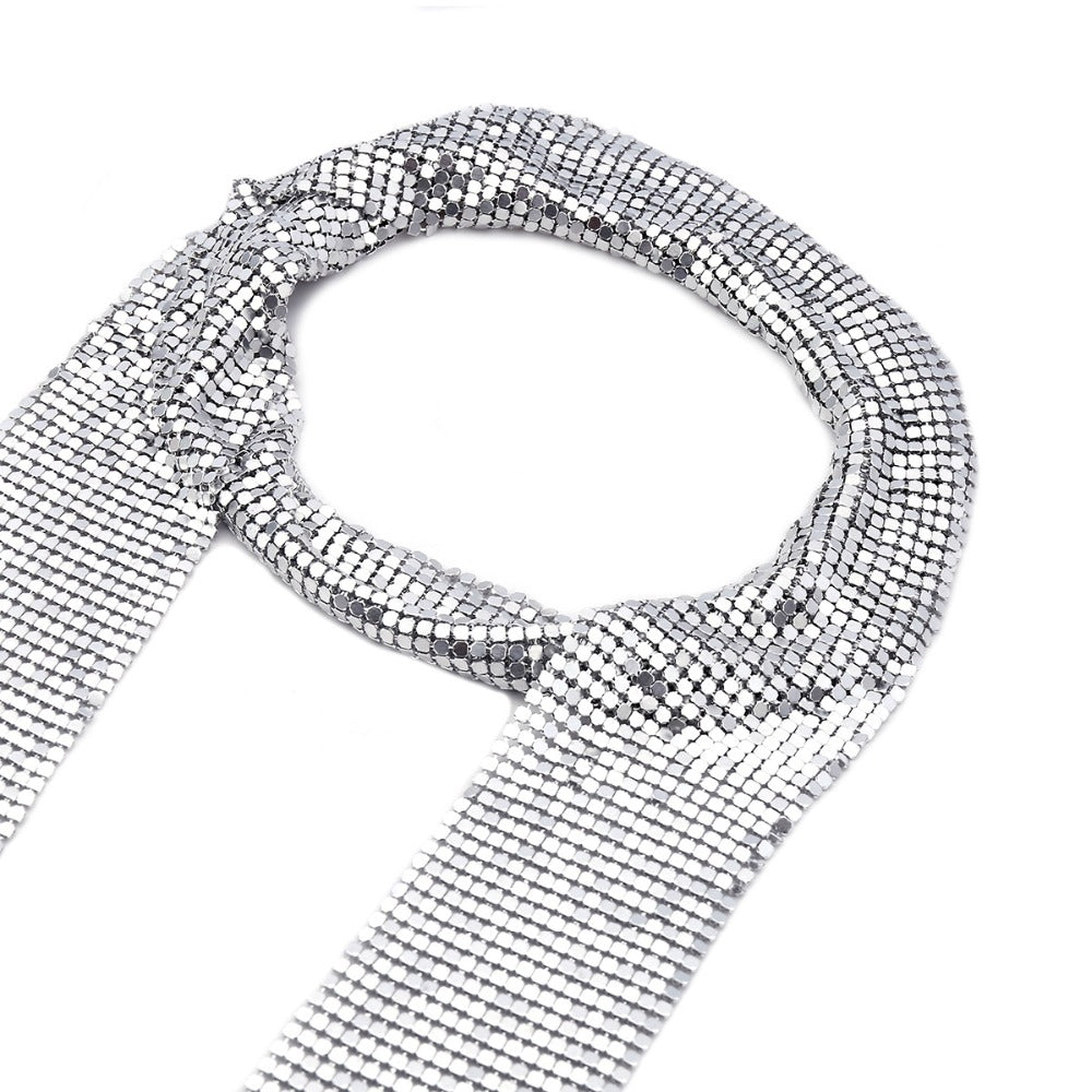 Thelma Sequin Metallic Look Scarf - 3 Colors