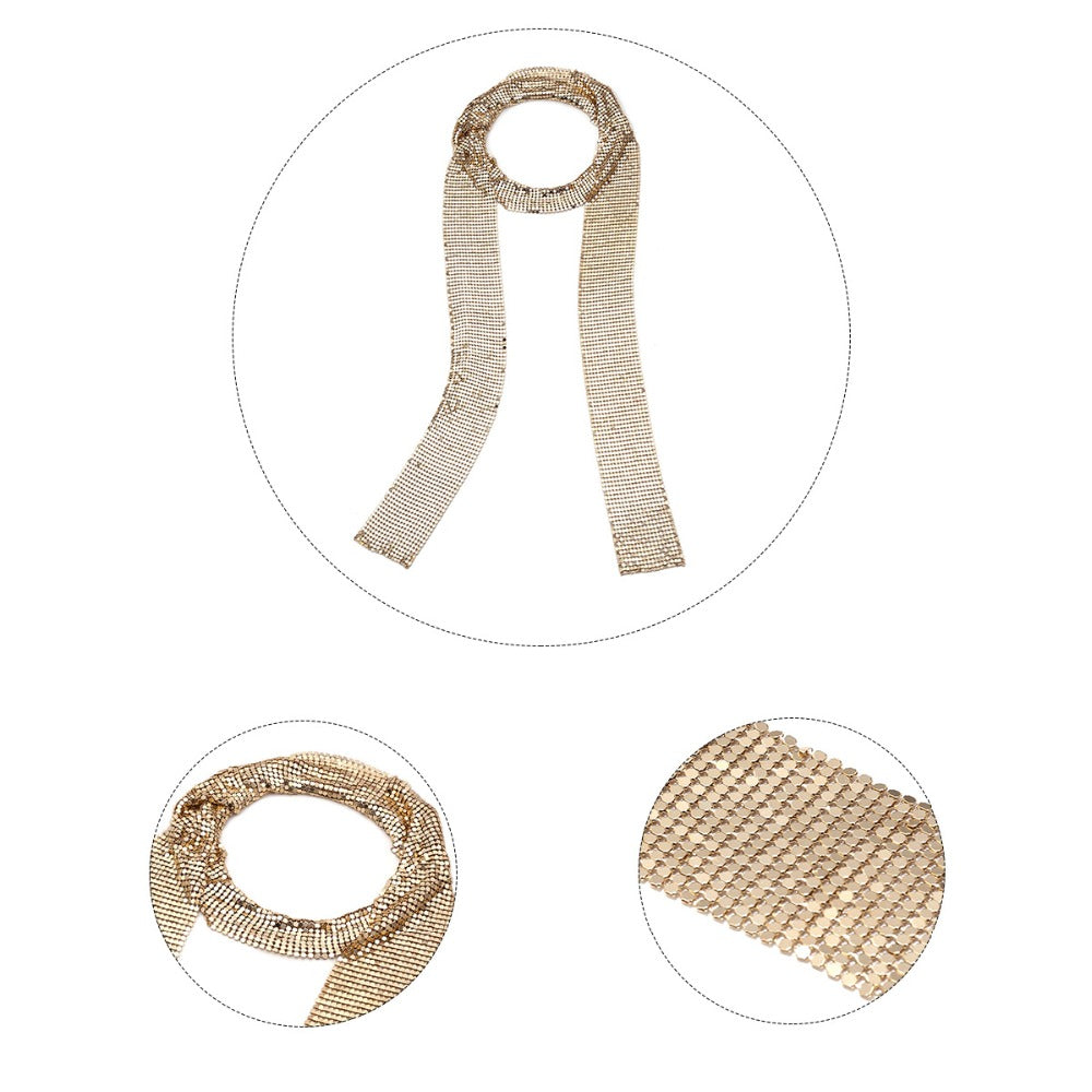 Thelma Sequin Metallic Look Scarf - 3 Colors