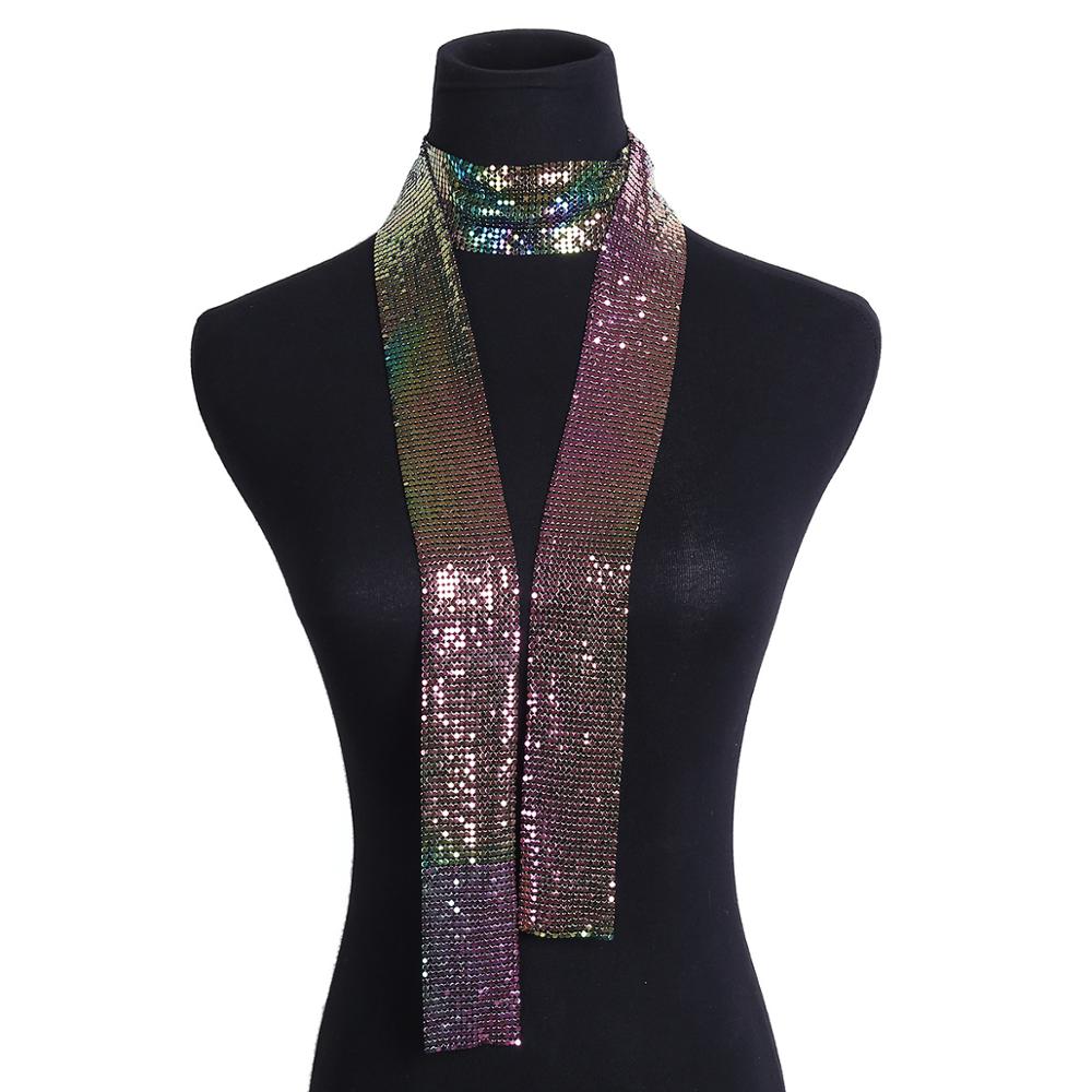 Thelma Sequin Metallic Look Scarf - 3 Colors
