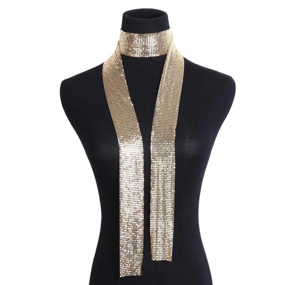 Thelma Sequin Metallic Look Scarf - 3 Colors
