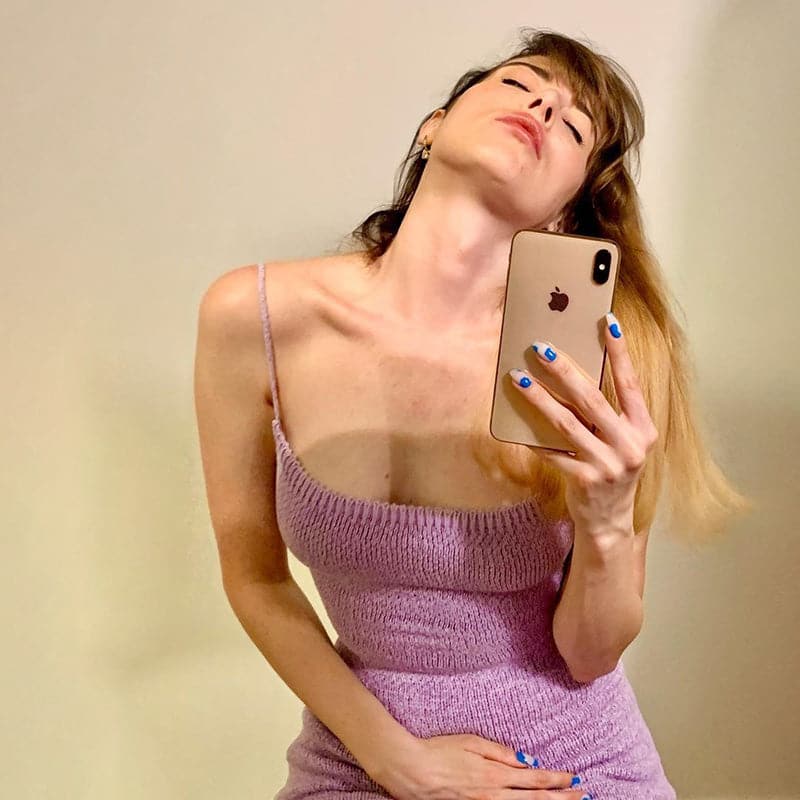 Thorn Tree Elegant Spaghetti Strap Knitted High Split Dress