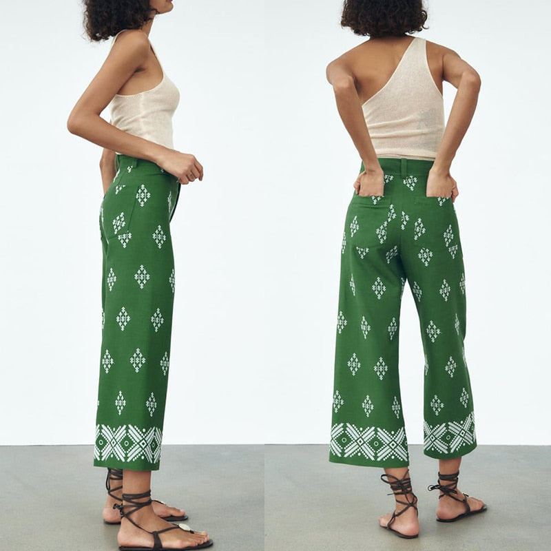 Tia Marrakesh Wide Leg Cropped Pants - 4 Colors