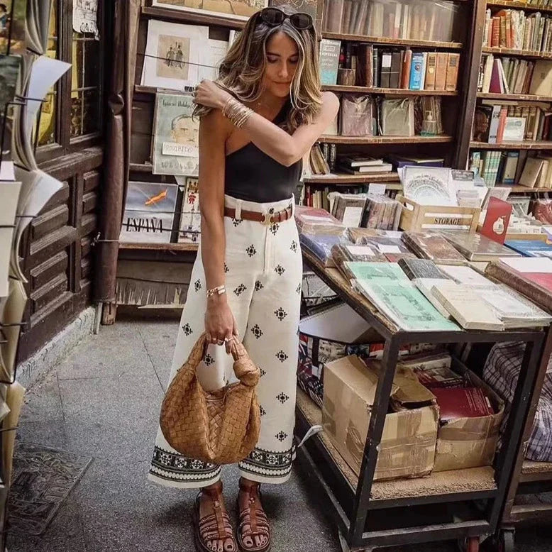 Tia Marrakesh Wide Leg Cropped Pants - 4 Colors