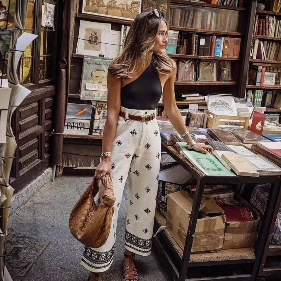 Tia Marrakesh Wide Leg Cropped Pants - 4 Colors