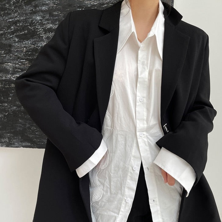 Tiamo Multi Wave Art Embroidery Shirt