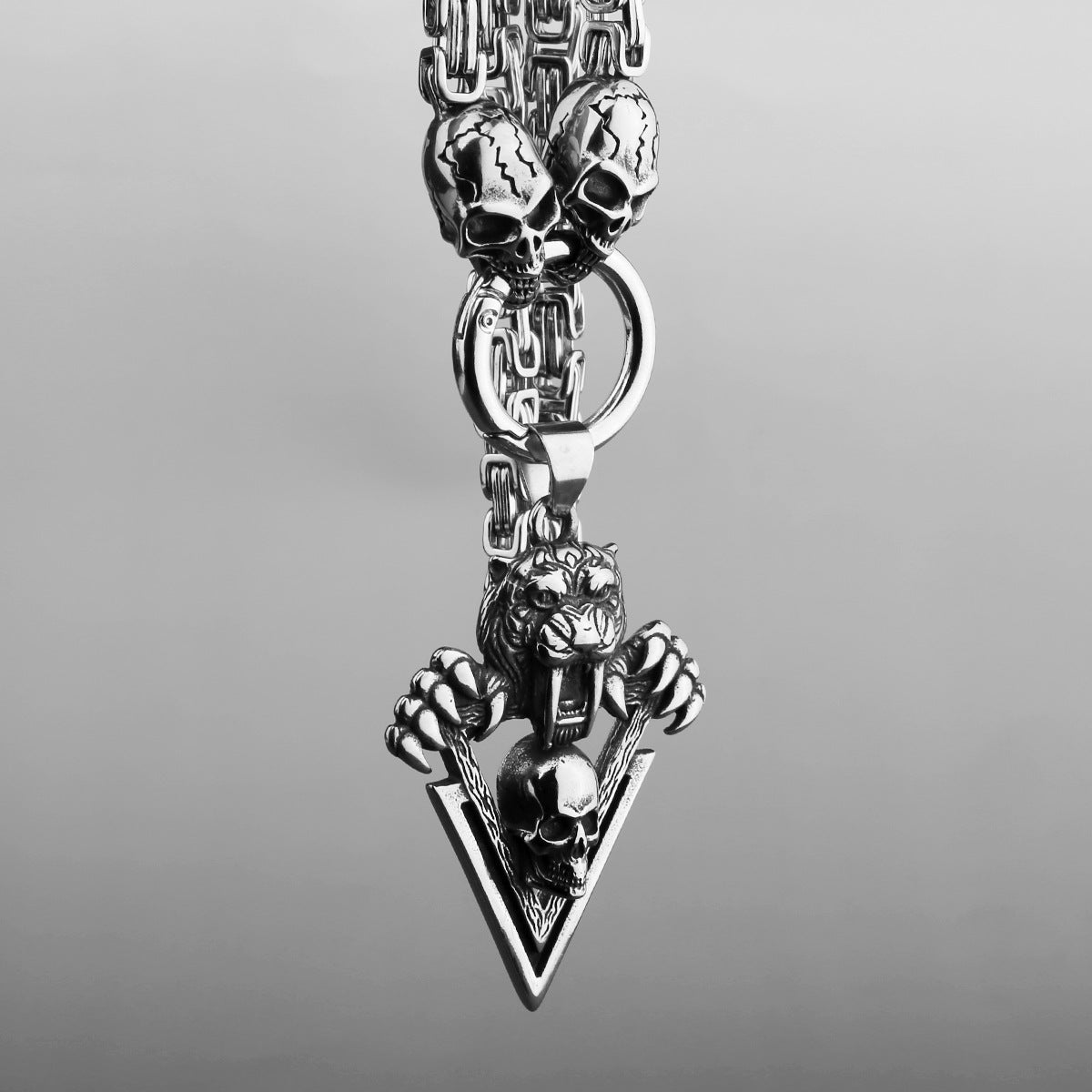 Tiger Head and Ghost Head Necklace