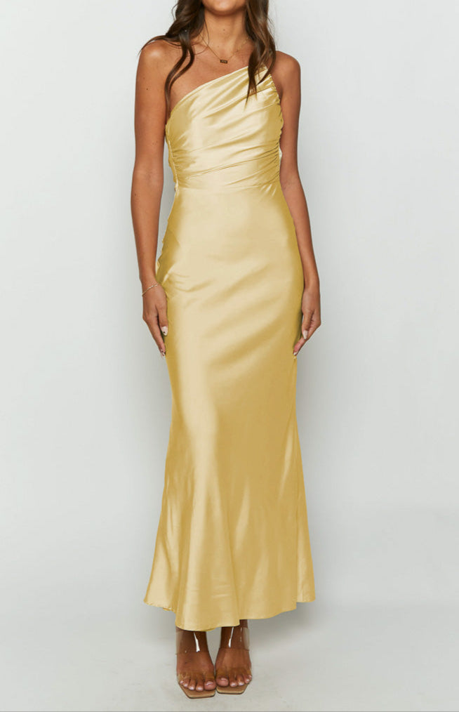 Bambi Yellow Formal Maxi Dress