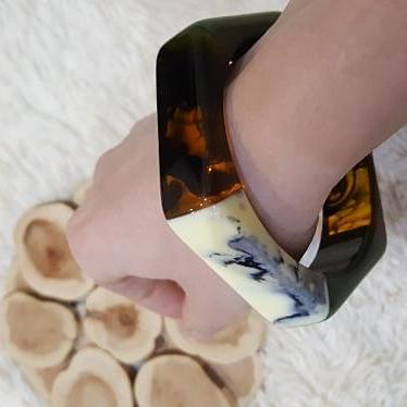 Tora Colorblock Resin Bracelet Bangle - 10 Colors