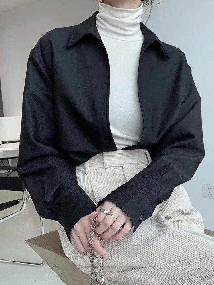 Tori Deep Front Cut Tunic Blouse - 3 Colors