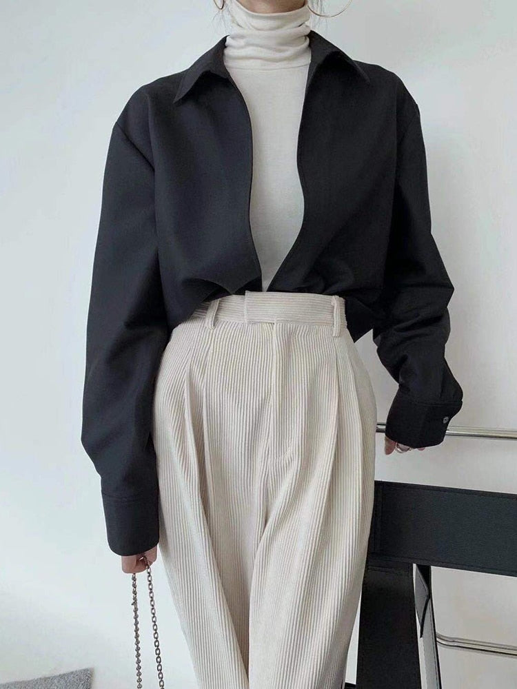 Tori Deep Front Cut Tunic Blouse - 3 Colors