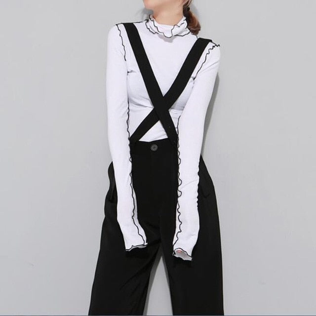 Tosi Color Contrast Tissue Turtleneck Top - 2 Colors