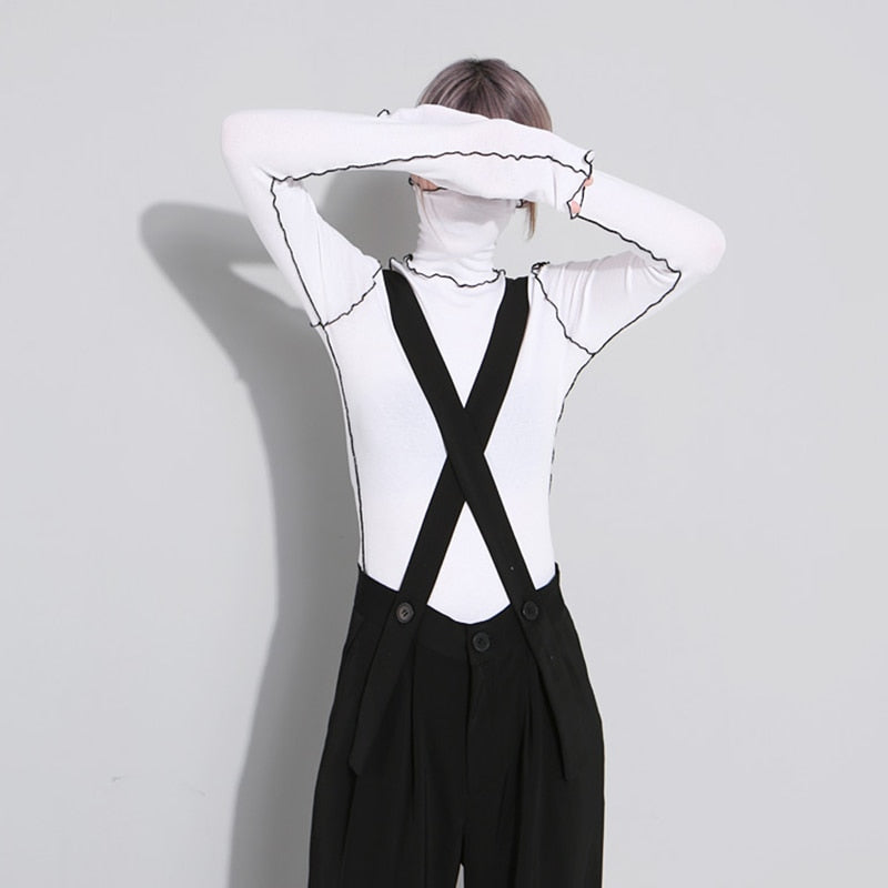 Tosi Color Contrast Tissue Turtleneck Top - 2 Colors