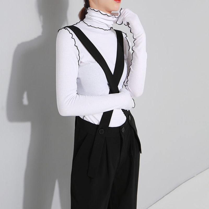 Tosi Color Contrast Tissue Turtleneck Top - 2 Colors