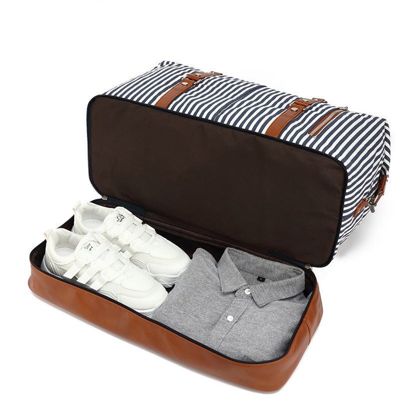 Travel Duffle Bag With Bottom Shoe Compartment