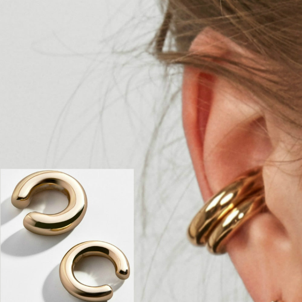 Two Hoop Ear Cuff Clip - 2 Colors