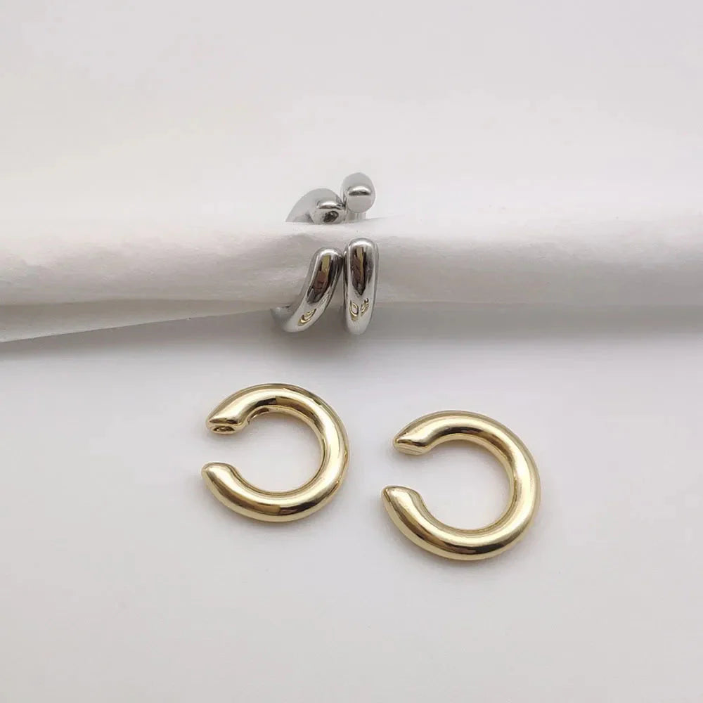 Two Hoop Ear Cuff Clip - 2 Colors