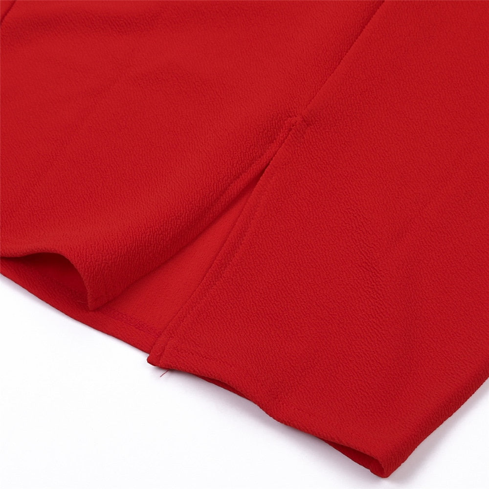 Long Sleeve Deep V-Neck Bandage Bodycon Evening Party Dress Plus Size S-XXL