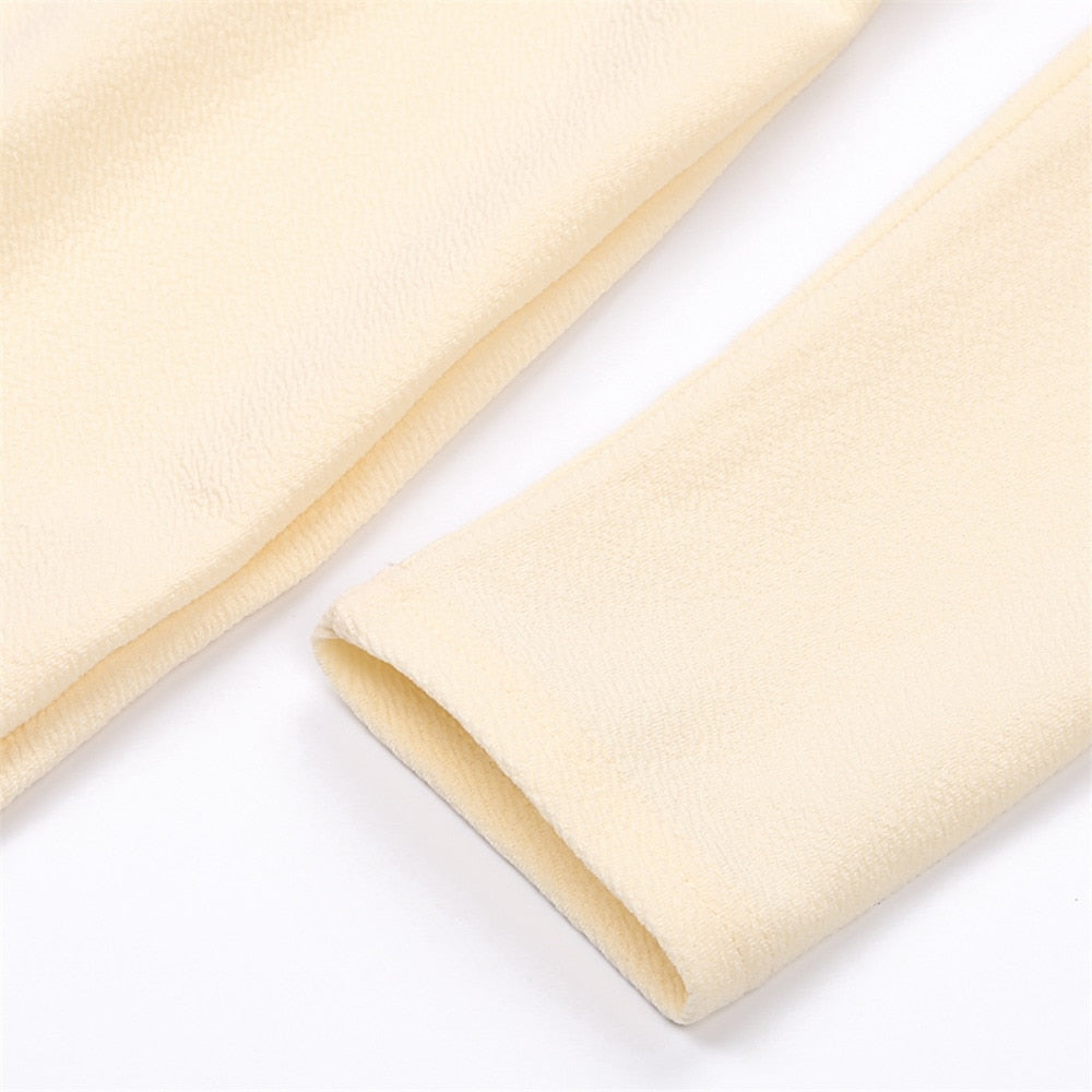 Long Sleeve Deep V-Neck Bandage Bodycon Evening Party Dress Plus Size S-XXL